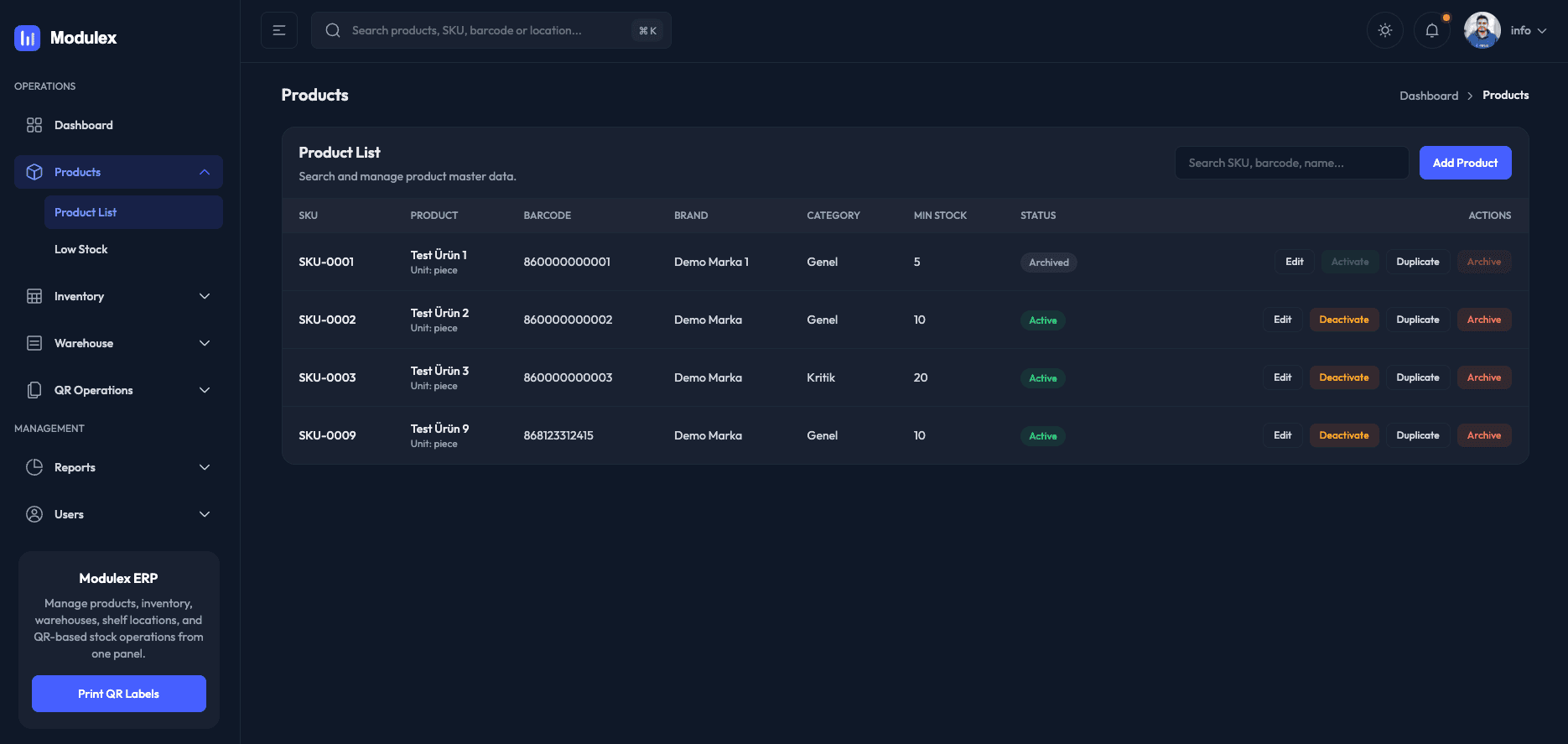 Modulex business operations platform